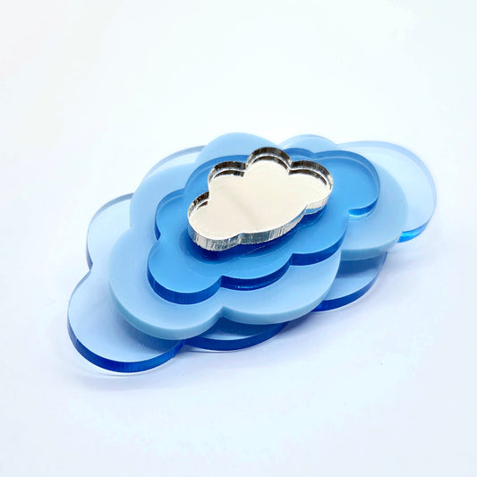 BROSCH IN THE CLOUDS BLUE