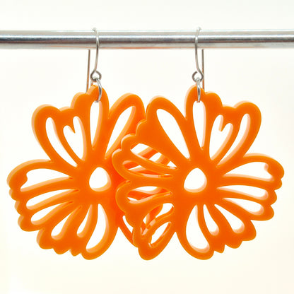 ÖRHÄNGEN BLOMMA RETRO ORANGE