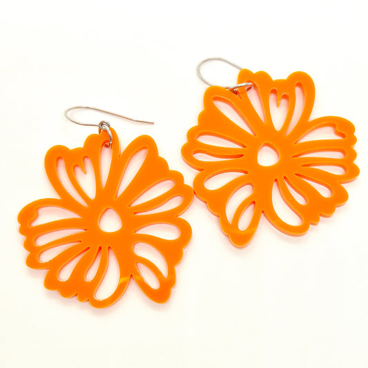 ÖRHÄNGEN BLOMMA RETRO ORANGE
