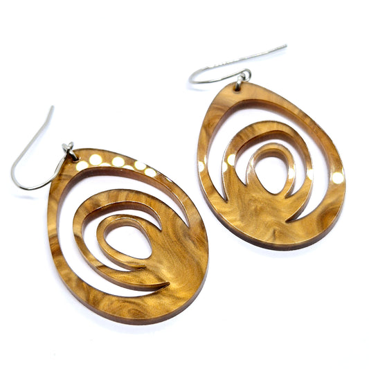 ÖRHÄNGEN EGGS BRONZE BROWN