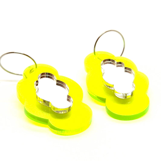 ÖRHÄNGEN IN THE CLOUDS YELLOW NEON