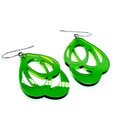 ÖRHÄNGEN LOOPS CLEAR GREEN