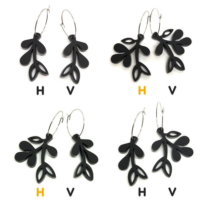 ÖRHÄNGE MINI BOTANICS HÖGER BLACK VELVET