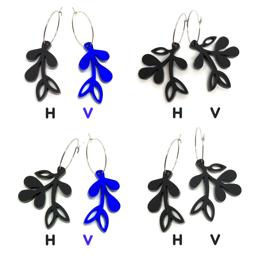 ÖRHÄNGE MINI BOTANICS VÄNSTER COBALT BLUES