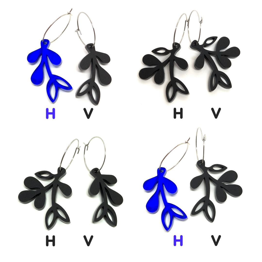 ÖRHÄNGE MINI BOTANICS HÖGER COBALT BLUES