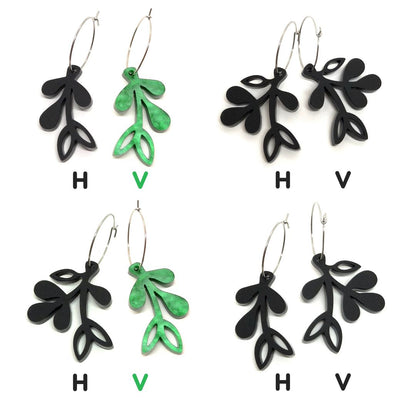 ÖRHÄNGE MINI BOTANICS VÄNSTER FOREST JADE