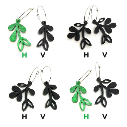 ÖRHÄNGE MINI BOTANICS HÖGER FOREST JADE
