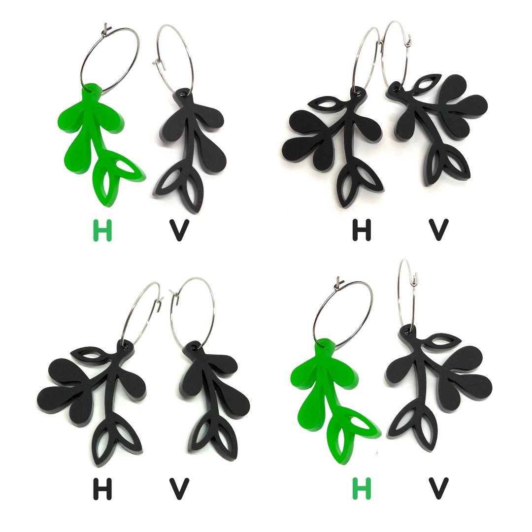 ÖRHÄNGE MINI BOTANICS HÖGER GRASS GREEN