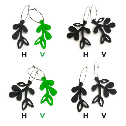 ÖRHÄNGE MINI BOTANICS VÄNSTER GRASS GREEN