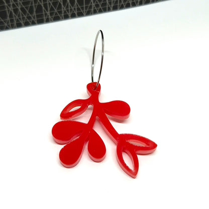 ÖRHÄNGE MINI BOTANICS HÖGER JUST RED