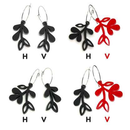 ÖRHÄNGE MINI BOTANICS VÄNSTER JUST RED