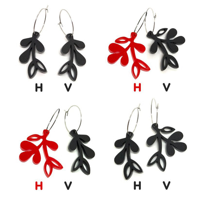 ÖRHÄNGE MINI BOTANICS HÖGER JUST RED