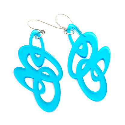 ÖRHÄNGEN ORBIT CLEAR BLUE TEAL