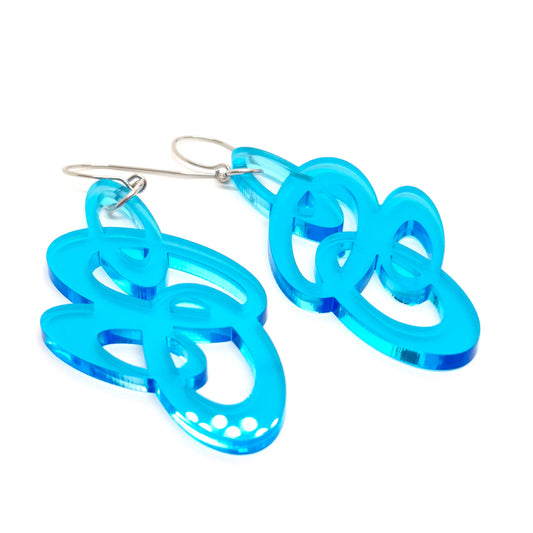 ÖRHÄNGEN ORBIT CLEAR BLUE TEAL