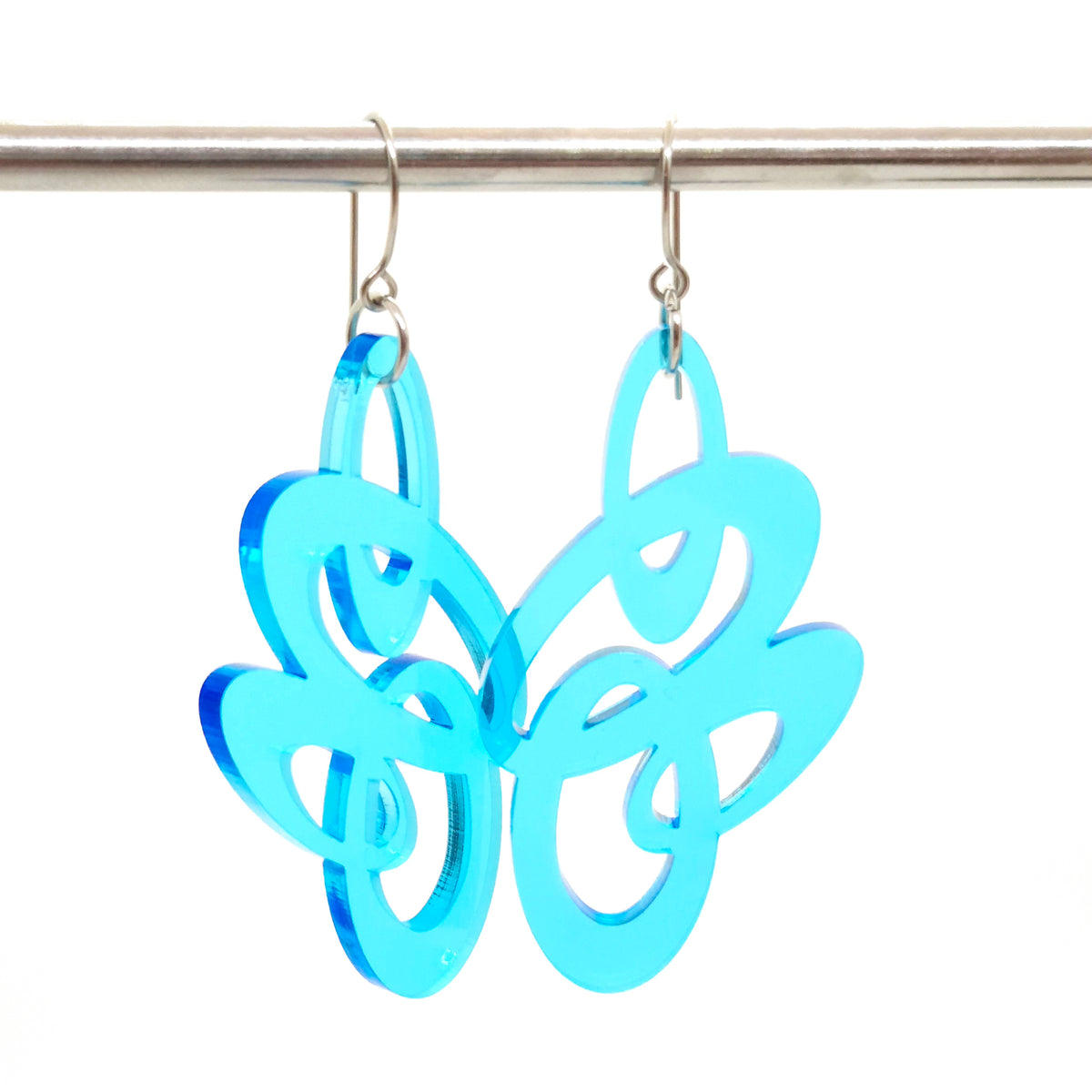 ÖRHÄNGEN ORBIT CLEAR BLUE TEAL