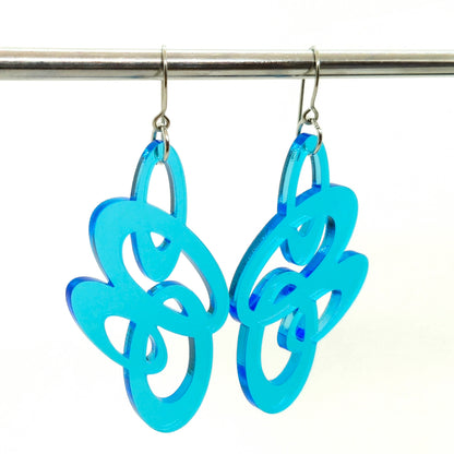 ÖRHÄNGEN ORBIT CLEAR BLUE TEAL
