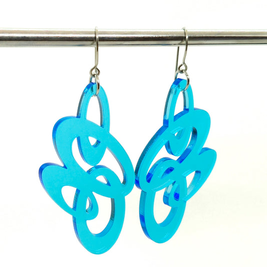 ÖRHÄNGEN ORBIT CLEAR BLUE TEAL