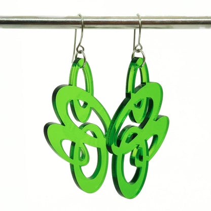 ÖRHÄNGEN ORBIT CLEAR GREEN