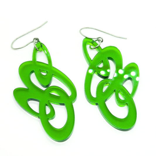 ÖRHÄNGEN ORBIT CLEAR GREEN