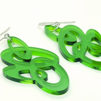 ÖRHÄNGEN ORBIT CLEAR GREEN