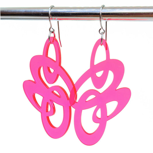 ÖRHÄNGEN ORBIT COLD PINK NEON