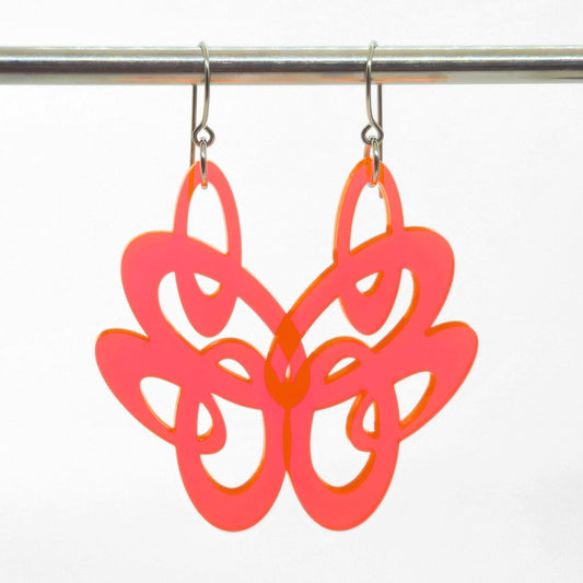 ÖRHÄNGEN ORBIT WARM PINK NEON