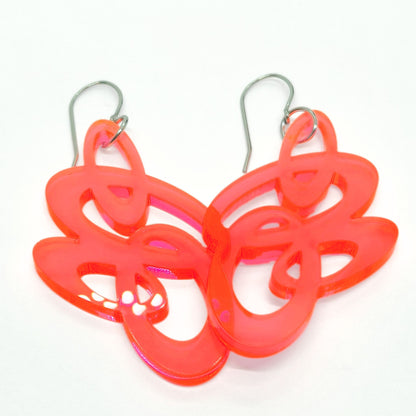 ÖRHÄNGEN ORBIT WARM PINK NEON