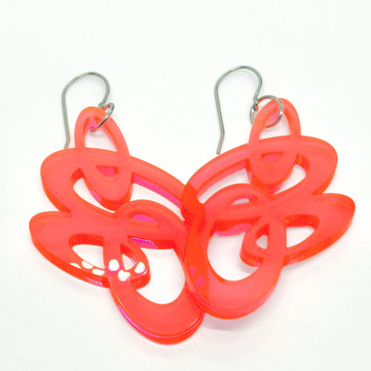 ÖRHÄNGEN ORBIT WARM PINK NEON