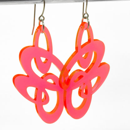 ÖRHÄNGEN ORBIT WARM PINK NEON