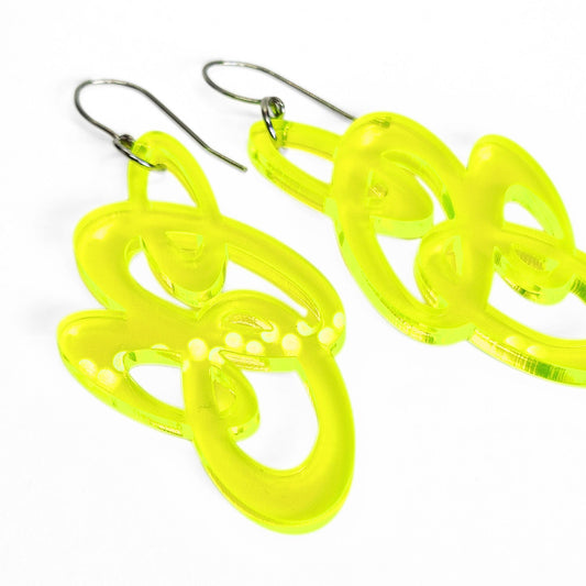 ÖRHÄNGEN ORBIT YELLOW NEON