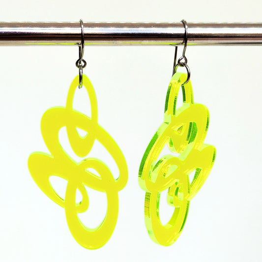 ÖRHÄNGEN ORBIT YELLOW NEON