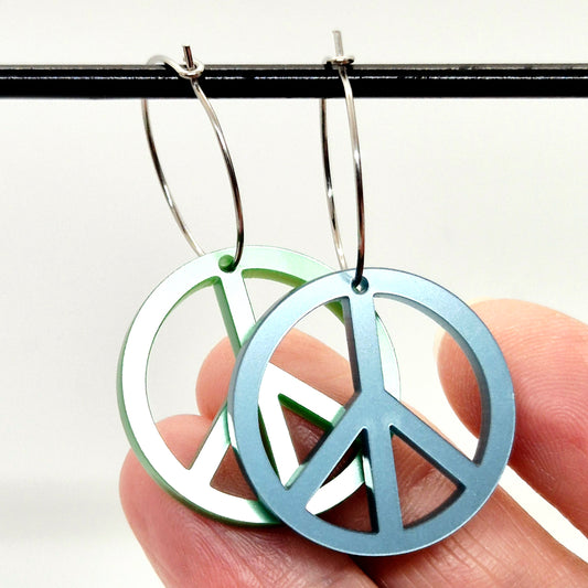IMAGINE PEACEMÄRKE METALLIC PALE GREEN