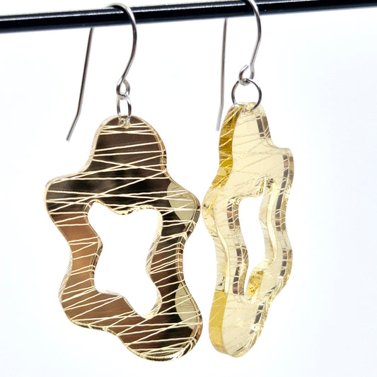 ÖRHÄNGEN PUDDLES GOLD MIRROR