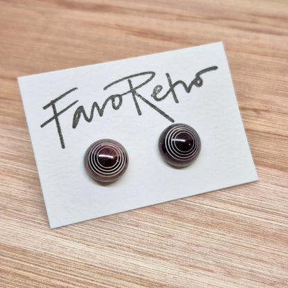 ÖRHÄNGEN KNAPPAR VINRÖDA