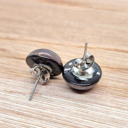 ÖRHÄNGEN KNAPPAR VINRÖDA