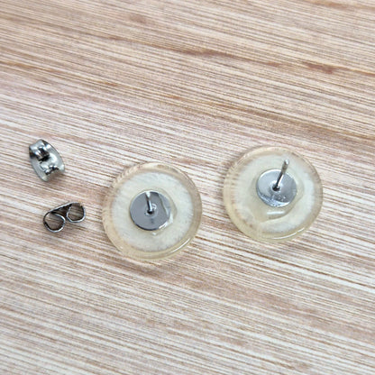 ÖRHÄNGEN KNAPPAR VITA