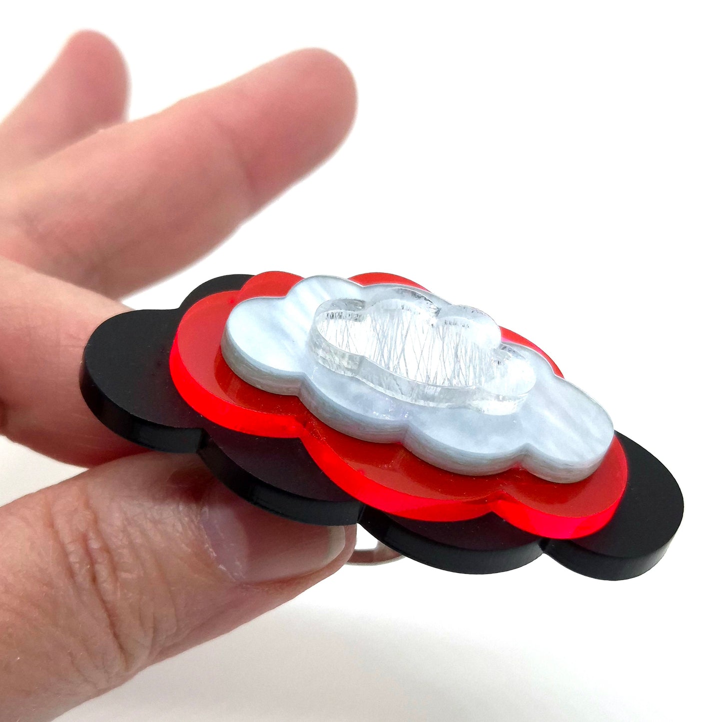 RING IN THE CLOUDS NEON SILVER