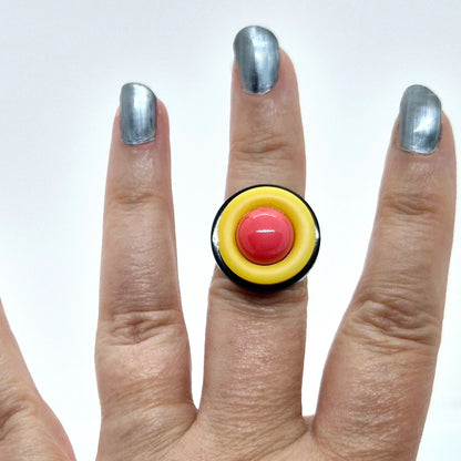 RING KNAPPAR RÖD & GUL