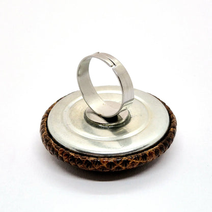 RING KNAPPAR LÄDER BRUN