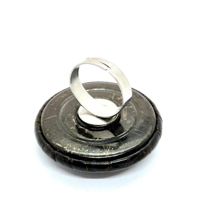 RING KNAPPAR LÄDER SVART