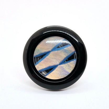 RING KNAPPAR BLÅ RUTOR