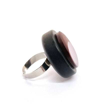 RING KNAPPAR SVART & BRUN