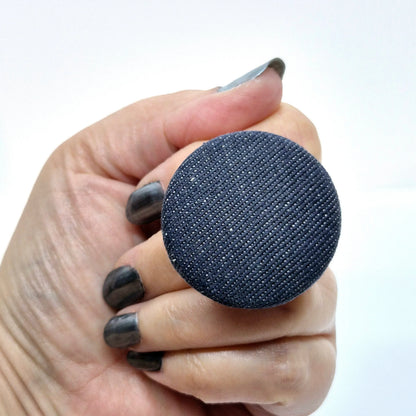 RING KNAPPAR JEANS TYG