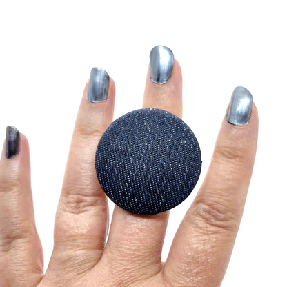 RING KNAPPAR JEANS TYG