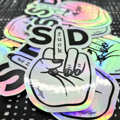 STICKER FUCK SD - HOLOGRAFISK