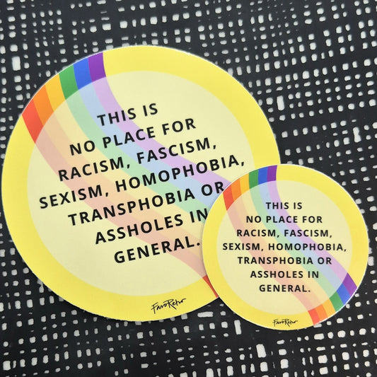 STICKER -THIS IS NO PLACE - GUL