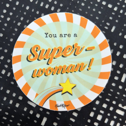 STICKER - SUPERWOMAN - GRÖN